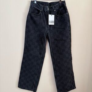 The Ragged Priest NWT Checkered Black Wash Jeans 28